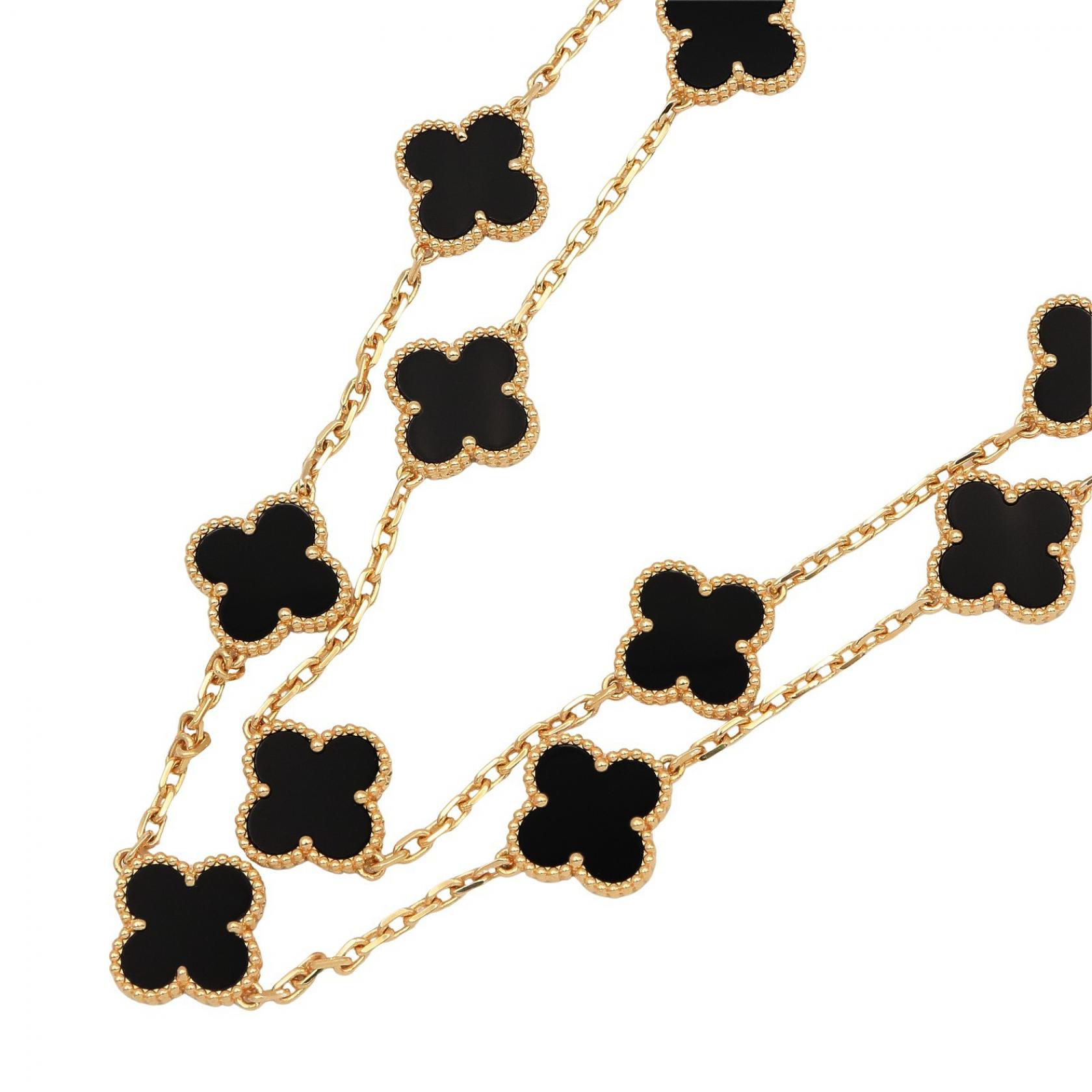 Van Cleef & Arpels ヴィンテージアルハンブラ ネックレス オニキス 20P