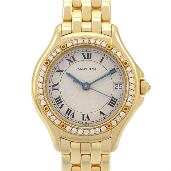 カルティエ クーガー ベゼルダイヤ 腕時計 時計 レディース 887907
