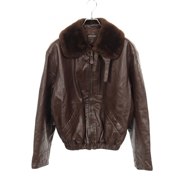 ジョルジオアルマーニ レザーブルゾン 革ジャン 衣料品 アウター メンズ