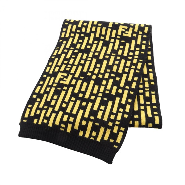 フェンディ マフラー FFロゴ 【美品】FENDI FENDI レディース ベージュ FFロゴ フリンジ マフラー 小物