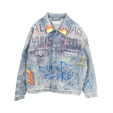 バレンシアガ グラフィティ オーバーサイズ デニムジャケット 衣料品 アウター メンズ