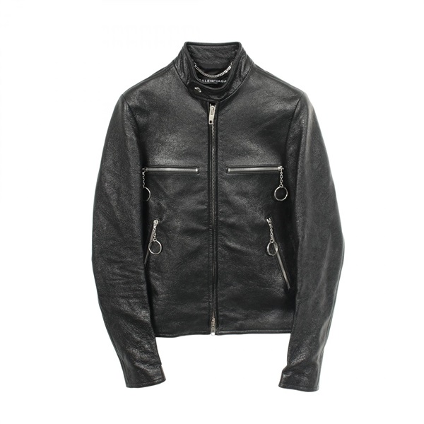 バレンシアガ シングル ライダースジャケット 衣料品 アウター メンズ
