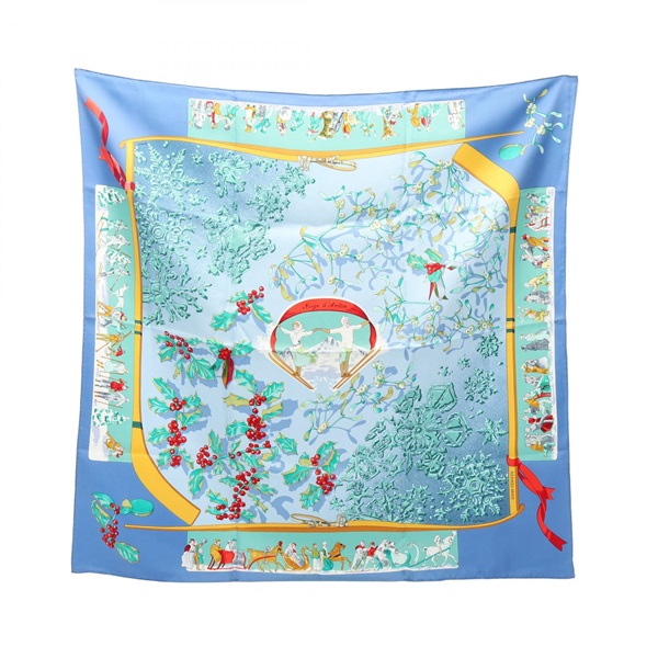 エルメス カレ90 Neige d'Antan  スカーフ 衣料品 レディース