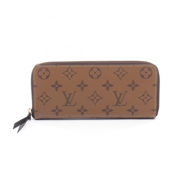 ルイ・ヴィトン ポルトフォイユクレマンス モノグラムリバース ラウンド長財布 財布 レディース M82336