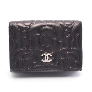 シャネル カメリア ココマーク 三つ折り財布 財布 レディース