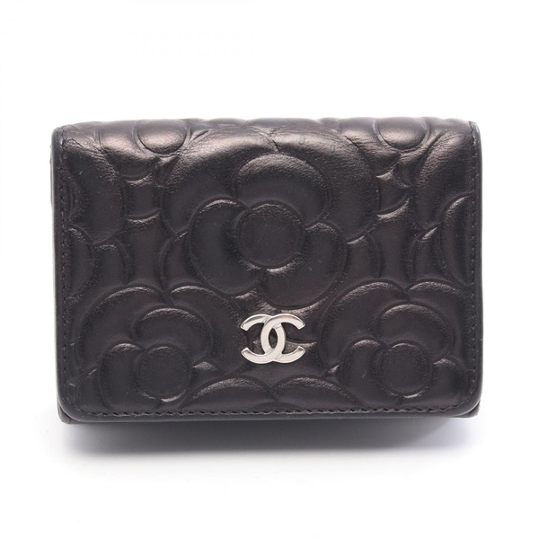 シャネル カメリア ココマーク 三つ折り財布 財布 レディース