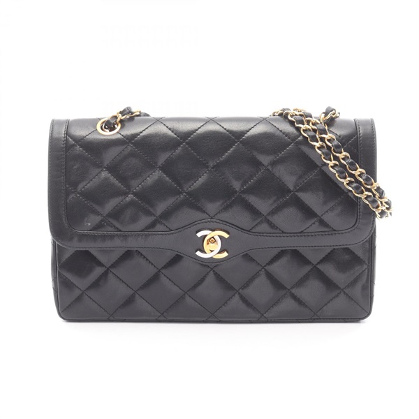 シャネル マトラッセ パリ限定 Wフラップ コンビ金具 ショルダーバッグ バッグ レディース