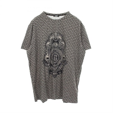 バルマン ロゴ総柄 クルーネック 半袖Tシャツ 衣料品 トップス メンズ