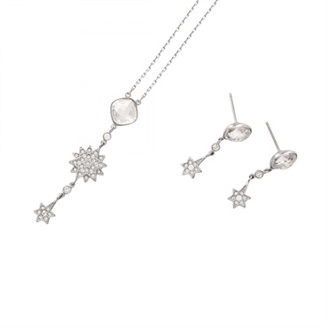 スワロフスキー Scintillate スパークリング 2点セット イヤリング  ネックレス ジュエリー レディース