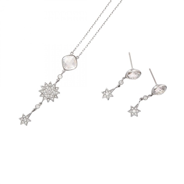 スワロフスキー Scintillate スパークリング 2点セット イヤリング  ネックレス ジュエリー レディース