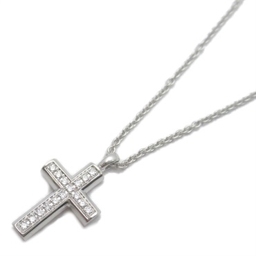 ★BVLGARI【ブルガリ】ラテンクロス ダイヤ ネックレス★レディース ★ BVLGARI ブルガリ ラテンクロスダイヤネックレス/デミパヴェ Aランク