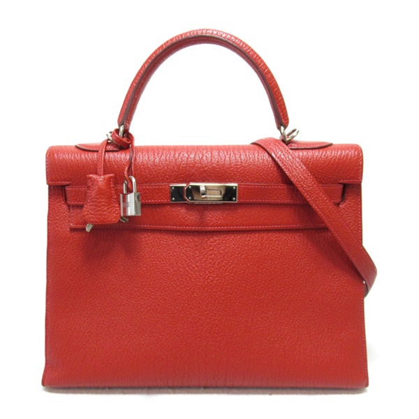 エルメス ケリー32 外縫い  ハンドバッグ ショルダーオーストリッチ HERMES（エルメス） ケリー 32 ハンドバッグ オーストリッチ ○Y刻印