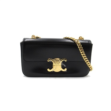 CELINE セリーヌ ドラムバッグ　チェーンバッグ ゴールドチェーン　ネイビー CELINE 未使用品 セリーヌ セー C スモール チェーンバッグ