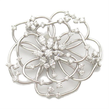 ミキモト(MIKIMOTO)ミキモト フラワー ダイヤ ブローチ ブローチ