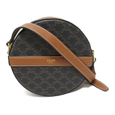 Celine ラウンド型ショルダーバッグ ブラウン セリーヌ(CELINE)セリーヌ ラウンドパース トリオンフ