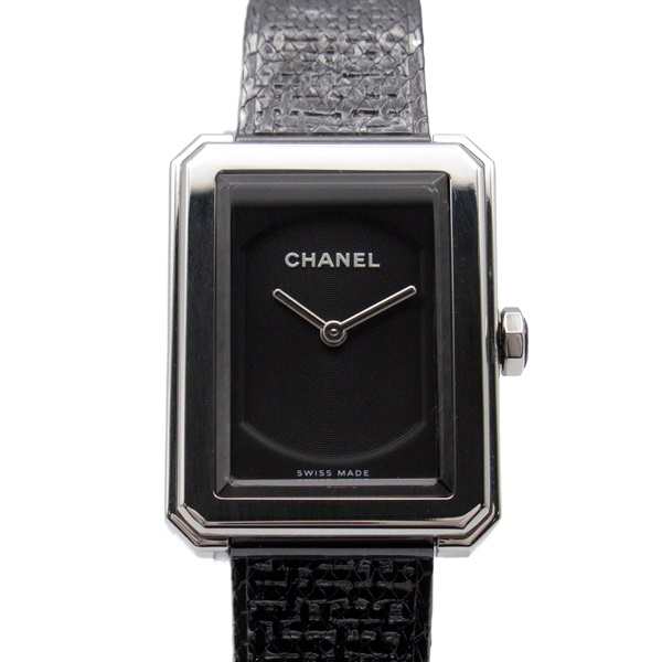 シャネル CHANEL ボーイフレンド ツイード 腕時計 時計 ステンレススチール レディース ブラック系 H4878 【中古】 新品)CHANEL シャネル ボーイフレンド ツイード ブラックコーティング