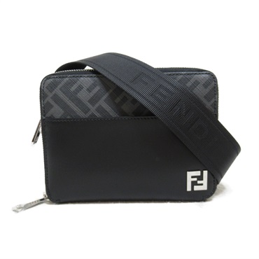 値下げ中‼️FENDI ブラック ハンドバッグ 付属品ストラップのみ 型崩れあり FENDI フェンディ ショルダーバッグ フラップバッグ ブルー