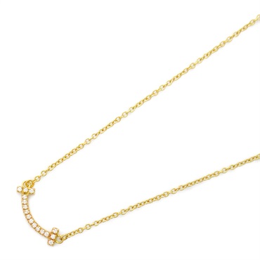 ティファニー(TIFFANY＆CO)Tスマイルミニ ダイヤ ネックレス