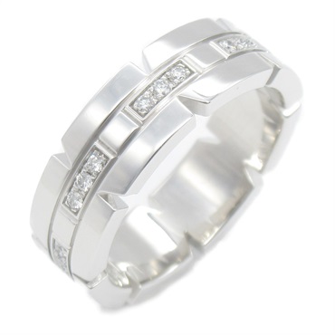 ★*様 Cartier カルティエ タンク フランセーズ ダイヤ カルティエ K18WG ダイヤリング タンクフランセーズ 8.1g☆#7