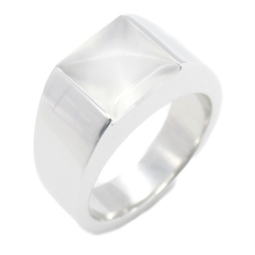 Cartier カルティエ K18 WG ムーンストーン タンク リング カルティエ K18WG ムーンストーン リング タンク 51号