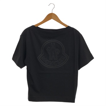 MONCLER ブラック Tシャツ 半袖 MONCLER - モンクレールmonclerメンズTシャツ黒色ブラック ラベル半袖