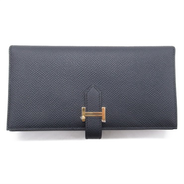 エルメス(HERMES)エルメス ベアンスフレ ブルーインディゴ 二つ折り長