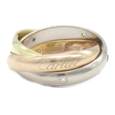 カルティエ トリニティ リング ダイヤ　5P　62 JP22 カルティエ(CARTIER)カルティエ トリニティ 5Pダイヤ リング リング
