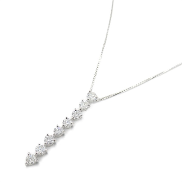 ノーブランド ネックレス K18×ダイヤモンド クリア 美品 アクセサリー（首） ノーブランド ネックレス K18×ダイヤモンド クリア 総重量1.0g⁄ST 0.04