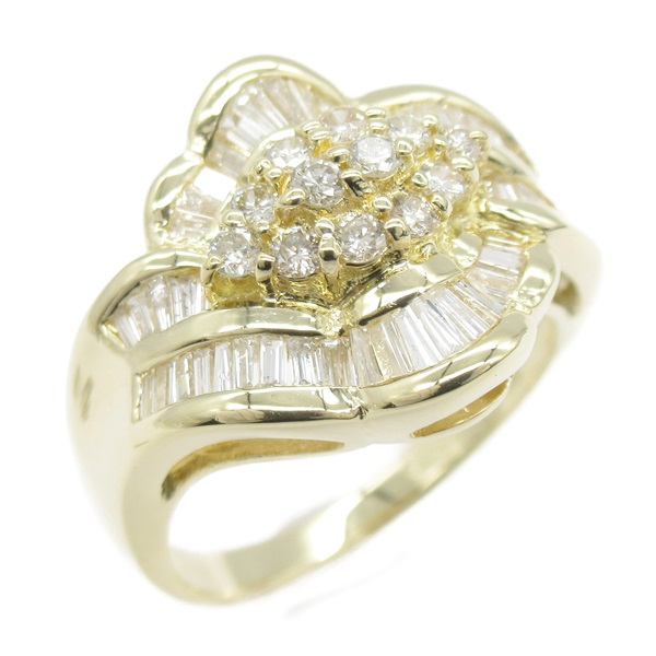 K18WGダイヤリング 3.0g｜K18WG ダイヤモンド リング 指輪 D0.30 3.0g 8号