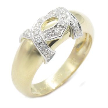 レア　カルティエ　2C ロゴ　ダイヤ　ディアン リング　K18 ゴールド　17号 カルティエ(CARTIER)カルティエ 2C ロゴ ダイヤ リング リング・指輪