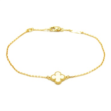 最高級品質 アルハンブラ ブレスレット マザーオブパール YG スウィート アルハンブラ ブレスレット 18K イエローゴールド