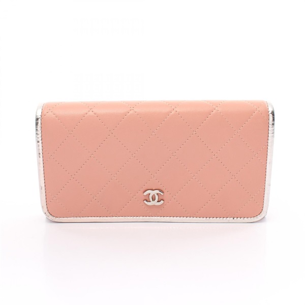 シャネル(CHANEL)シャネル マトラッセ ココマーク 二つ折り長財布 財布 