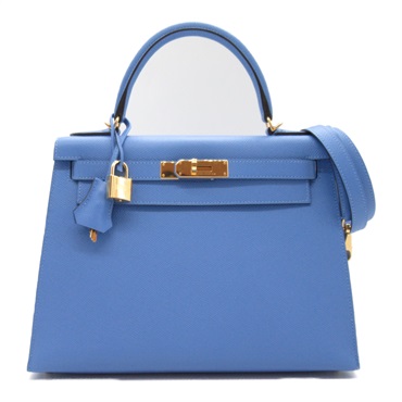 HERMES エルメス ケリー28 シェーブル ブルーパオン HERMES エルメス