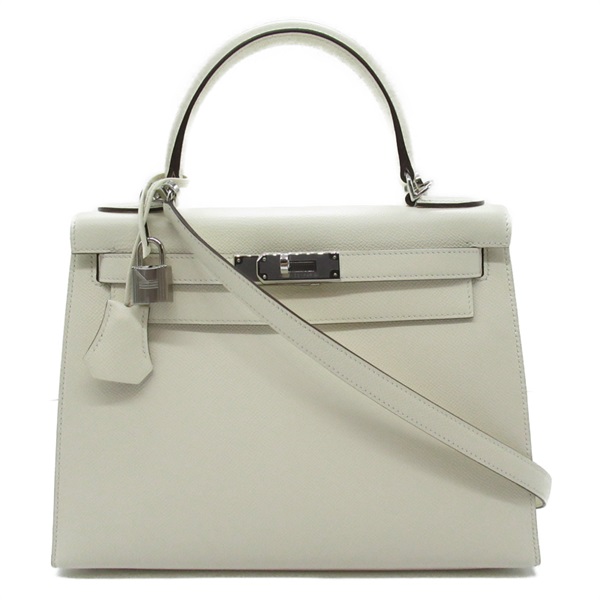エルメス ケリー28 ヴェルソ ナタ/セサミ ハンドバッグ バッグ レディース