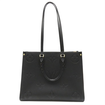 LOUIS VUITTON オンザゴー MM ブラック オンザゴー MM モノグラム アンプラント ブラック ベージュ