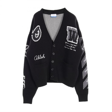 オフホワイト(OFF-WHITE)オフホワイト Varsity knit cardigan
