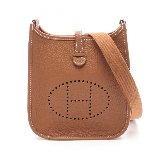 HERMES エルメス バッグ エヴリンアマゾンTPM  H069426CKAN ショルダーバッグ
 トリヨンクレマンス トレンチ/キュイーブル/パラジウム(シルバー)金具 X刻印(約2016年)刻印 レディース【中古】460 エルメス(HERMES)エルメス エヴリンアマゾンTPM ショルダーバッグ