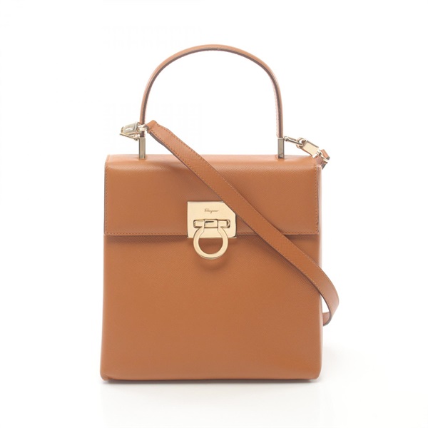 サルヴァトーレフェラガモ ガンチーニ 21-0290 ハンドバッグ ベージュ フェラガモガンチーニ チェーントートバッグ21 B974 レザーベージュ