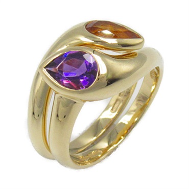 ブルガリ(BVLGARI)ブルガリ シトリン アメジスト リング リング・指輪