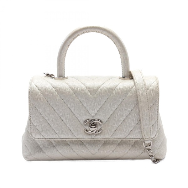 シャネル(CHANEL)シャネル シェブロン Vステッチ トップハンドル ミニ  