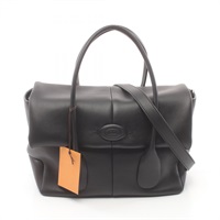 ドデカ　レディース　BLK M Tod's Mini Double T Shoulder Bag Black Ladies Handbag XBWAMUB0101