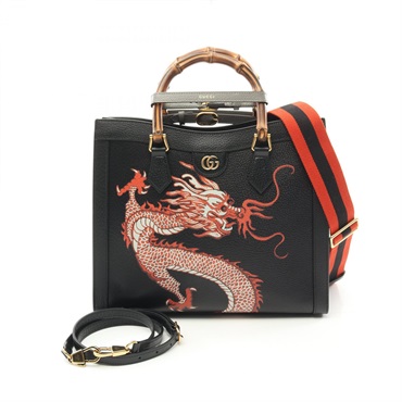 グッチ ダイアナ バンブー　ミディアム トートバッグ ブラック　黒　678842 グッチ(GUCCI)グッチ ダイアナ バンブー ミディアム トートバッグ