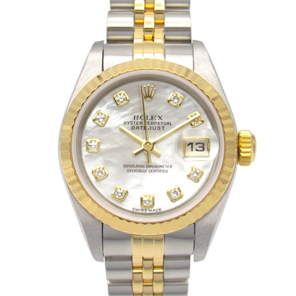 ロレックス デイトジャスト 10Pダイヤ K番 腕時計 時計 レディース 79173NG