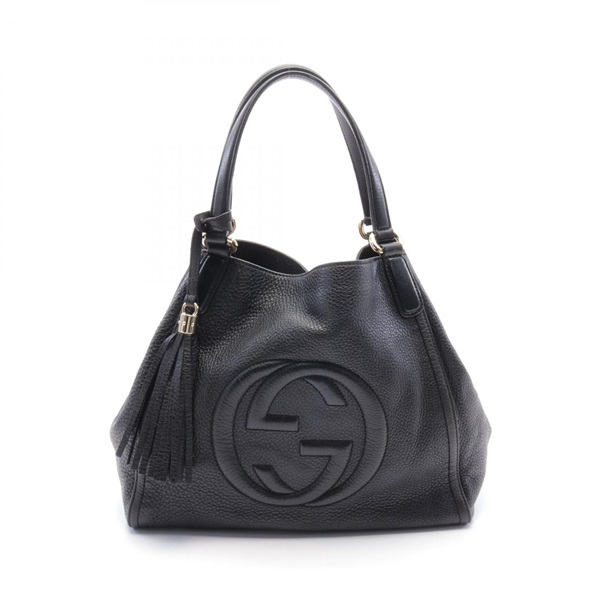 【美品】グッチ ソーホー セラリウス インターロッキング GG トートバッグ 黒 GUCCI / グッチ ソーホー セラリウス インターロッキングG ハンドバッグ