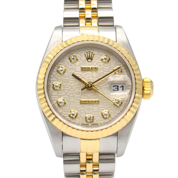 ロレックス デイトジャスト 10Pダイヤ K番 腕時計 時計 レディース 79173G