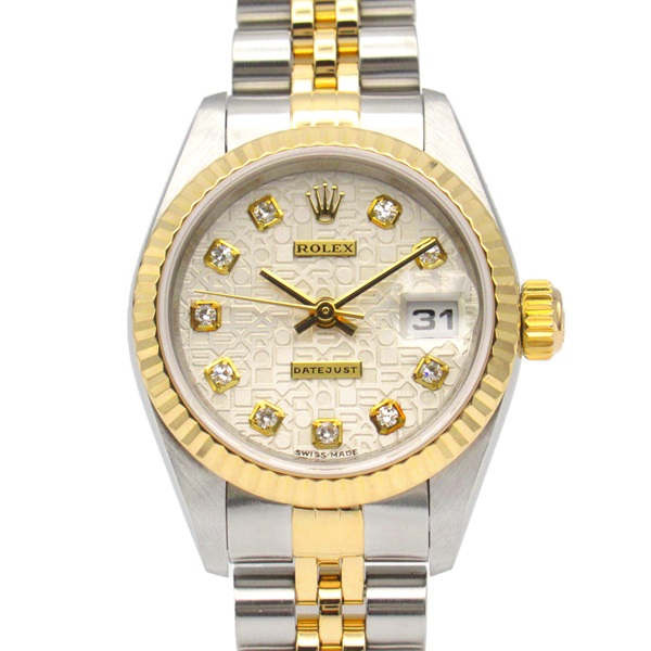 ロレックス デイトジャスト 10Pダイヤ Y番 腕時計 時計 レディース 79173G