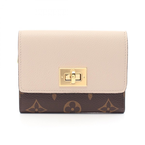 ルイ・ヴィトン ポルトフォイユ ヴィクトリーヌ モノグラム グレージュ 三つ折り財布 財布 レディース M82398