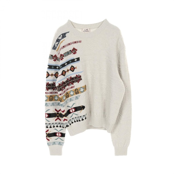 エルメス Couleurs en cours ニット 衣料品 トップス メンズ *32-5731