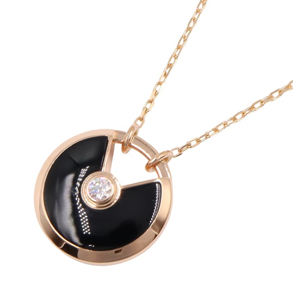 カルティエ(CARTIER)カルティエ アミュレット ネックレス オニキス 1PD