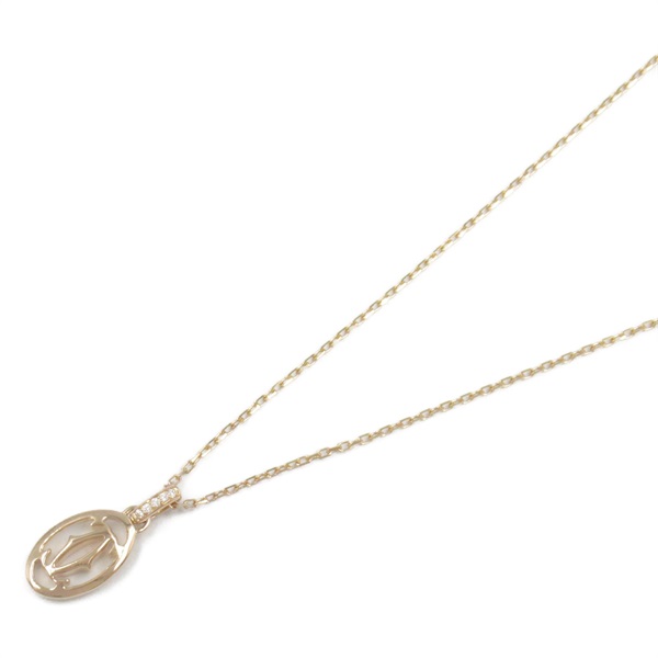 カルティエ ドゥーブルC ロゴ ネックレス ダイヤ ネックレス ジュエリー レディース